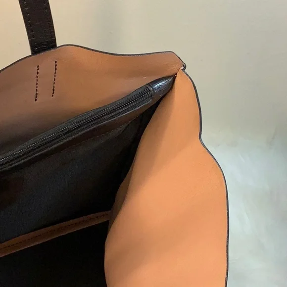 FURLA Sally Saffiano Leather Tote (EUC) Black - Picture 14 of 17